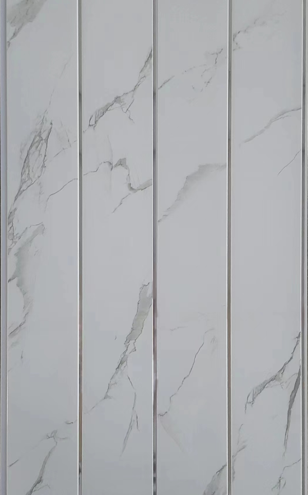 Marble Calacatta Chrome PVC Ceiling Panel – 2700×250×8mm
