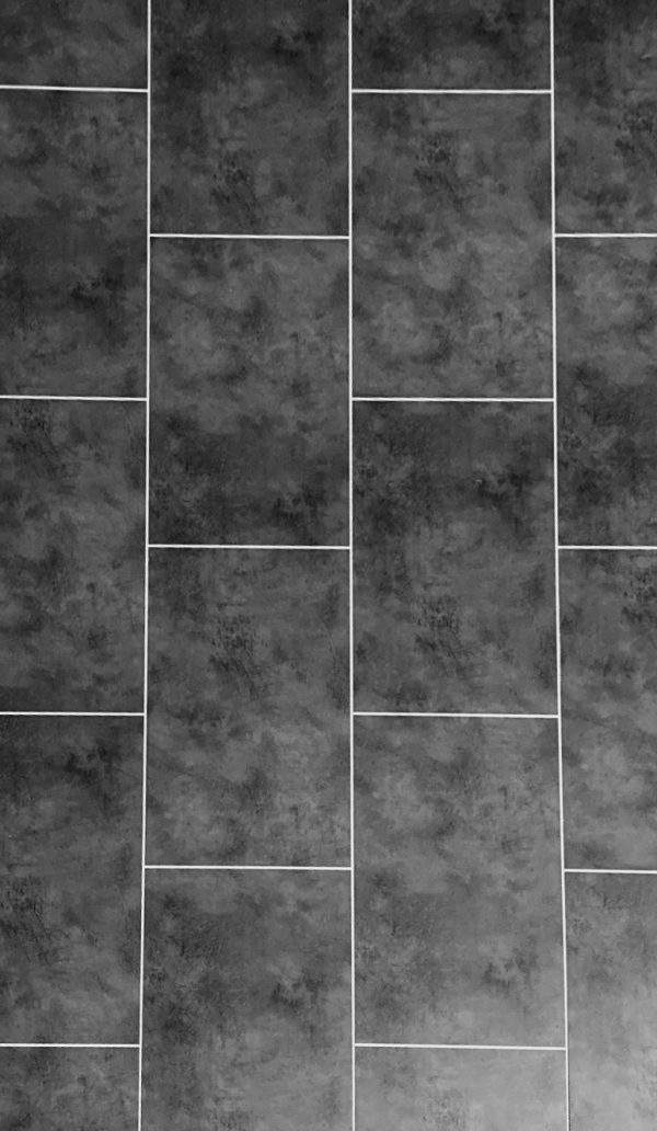 Dark Concrete PVC Tile Cut Wall Panel – 2700×250×8mm