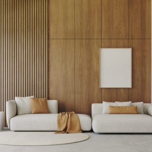 Natural Oak PVC Slat Wall Panel – 301×12mm (Custom Length)