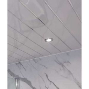 White Silver Chrome PVC Ceiling Panel – 2700×250×8mm