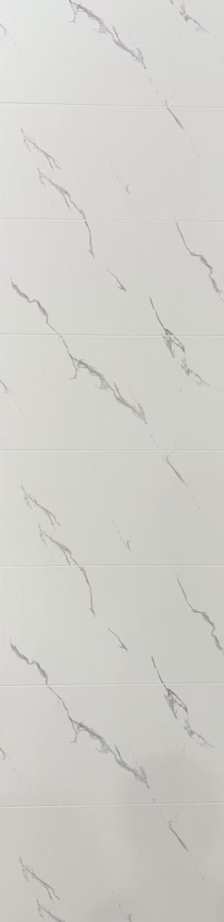White Marble Matt PVC Tile Cut Wall Panel – 2400×600×10mm