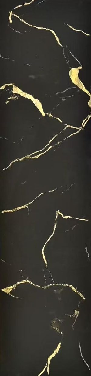 600x10mm Black Gold Marble PVC Wall Panel – 2400×600×10mm